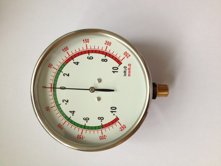 100MM10英寸水柱微壓表膜盒表靜壓表負30KPA負50KPA/HSUN