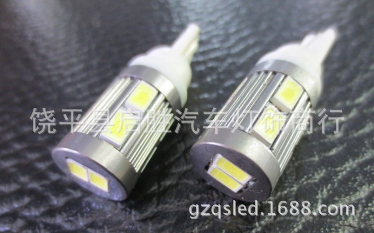 批發(fā)汽車(chē)led儀表燈 T10-5630 10smd 帶散熱鋁件 超高亮led示寬燈