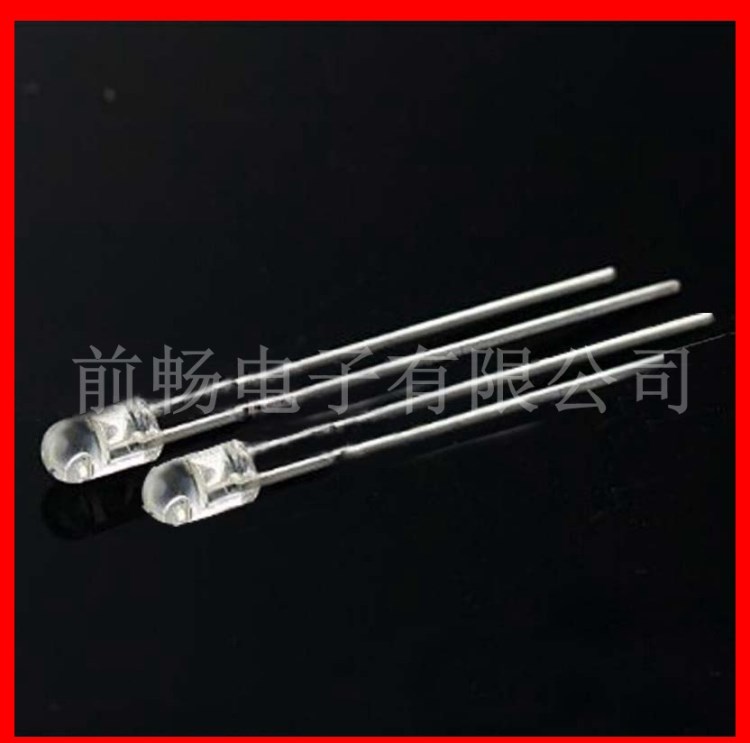QC36 3mm圓頭無邊白發(fā)藍高亮長腳LED發(fā)光二極管燈珠藍光led燈