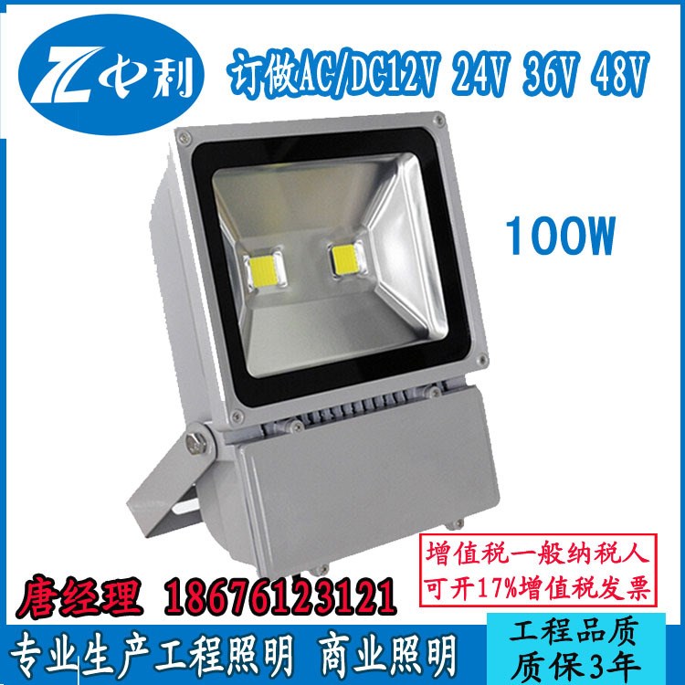 廠家現(xiàn)貨紅光投光燈100W 現(xiàn)貨紫光綠光藍(lán)光LED投光燈集成聚光