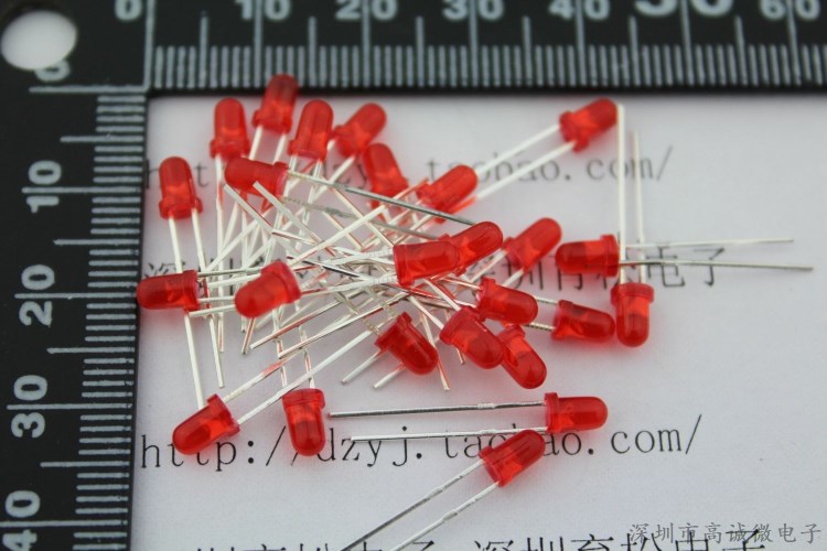 3MM 紅發(fā)紅 高亮 發(fā)光管 LED 發(fā)光二極管 紅色LED 紅色發(fā)光管