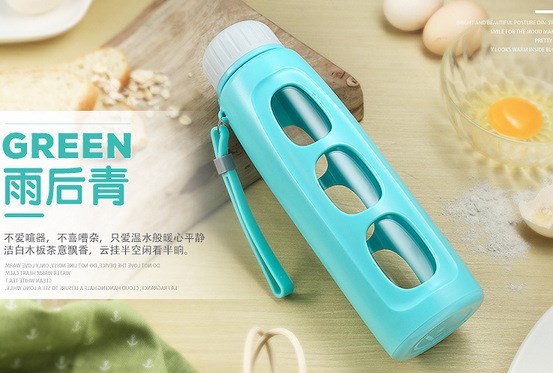 新款環保創意塑玻雙層玻璃杯便攜帶耐熱保溫玻璃水杯批發