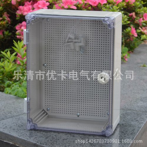 400*300*160防雨阻燃配電箱PC透明蓋防水儀表盒強(qiáng)電基業(yè)布線箱