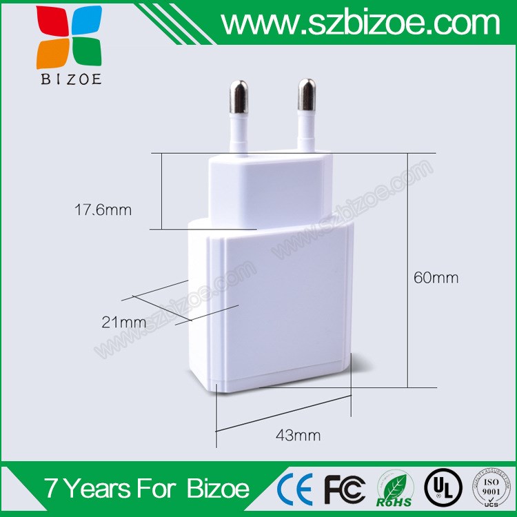 5V3A电源适配器USB手机充电头欧规15W电源通用智能小家电适配器