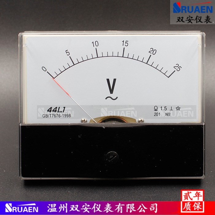 44L1-V電壓表AC25V 44L1指針式交流電壓測量儀表25V電壓表