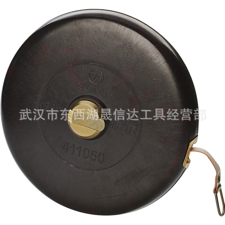 工業(yè)級布防摔卷尺 黑色膠木殼布卷尺 玻璃纖維尺帶圓盤長卷尺