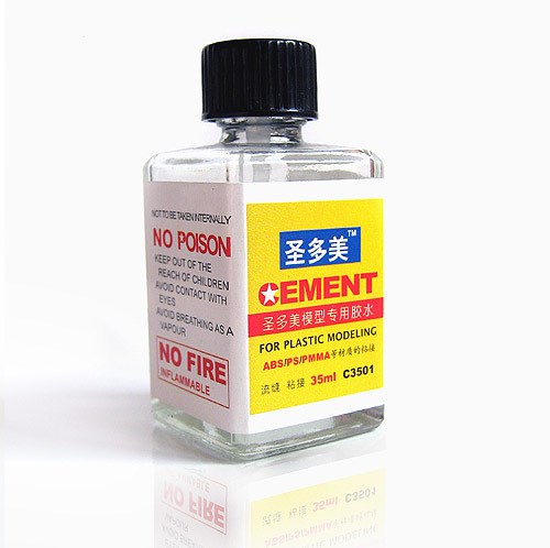 圣多美3501模型膠水 ABS/PS粘接膠水 高達軍模流縫膠粘接  35ml