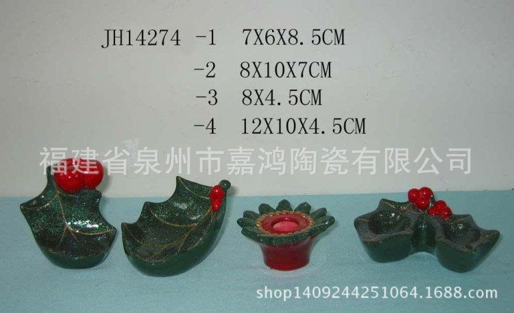 廠家直銷歐式風格陶瓷工藝品圣誕節(jié)陶瓷蠟燭臺裝飾品擺件批發(fā)