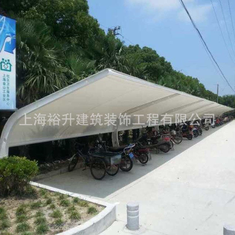 定制小區(qū)公共自行車棚 社區(qū)可充電電動車停車棚膜結(jié)構(gòu) 自行車雨篷