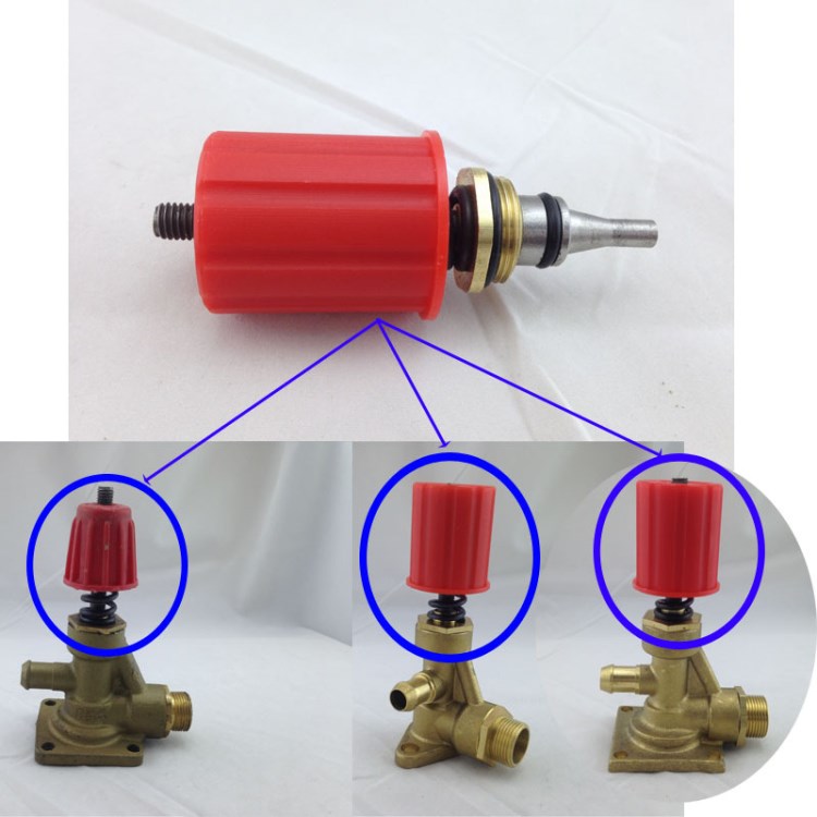 高压清洗机配件55型58型神龙258/358高压清洗机四孔全铜调压阀