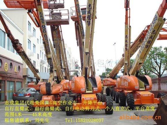 青島高空作業(yè)車出租，青島升降平臺租賃