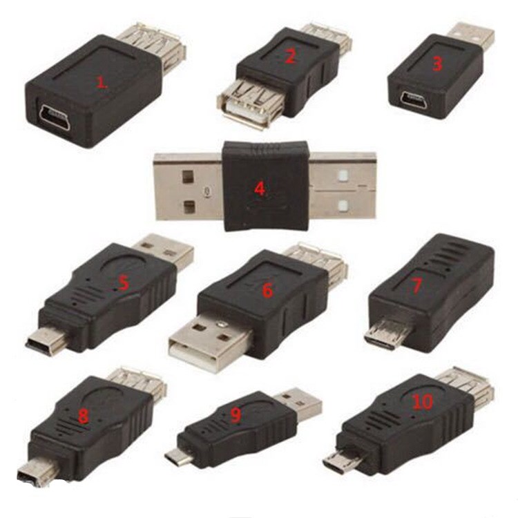 USB2.0公轉(zhuǎn)母 micro usb mini 5p 迷你梯形口 轉(zhuǎn)接頭集合 款式多