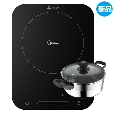 Midea/美的 C21-WH2128电磁炉电池炉家用恒匀火智能学生迷你火锅