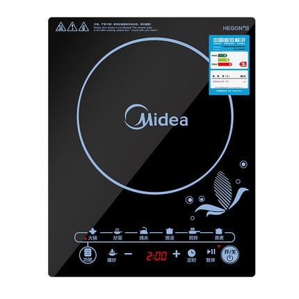 Midea/美的 电磁炉多功能 家用大火力火锅炉超薄触摸汤锅SN2105T