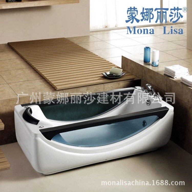 monalisa按摩沖浪浴缸透明玻璃 按摩亞克力浴缸M-2045