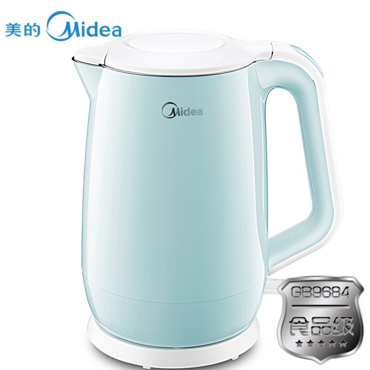 Midea/美的 MK-HJ1701电热热水壶保温家用电水壶烧水壶304不锈钢