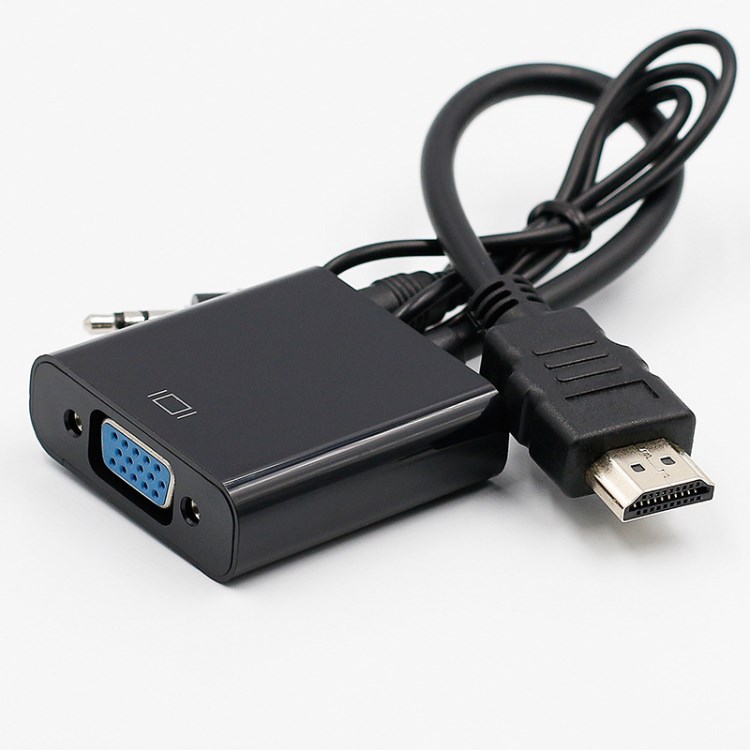 廠家直銷hdmi 轉(zhuǎn)vga轉(zhuǎn)接線帶音頻hdmi高清線機頂盒投影儀1080p