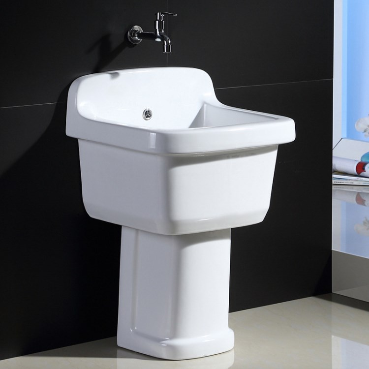 陶瓷拖布盆拖把池阳台艺术拖布盆卫生间墩布池洗拖布池公共场所