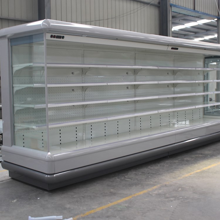 超市大型果蔬风幕柜 水果蔬菜冷藏保鲜柜 豪华款地温保鲜冷藏设备