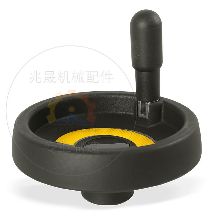 兆晟ZS.100302尼龍實心手輪滿輻手輪圓輪緣可折機械機床手輪