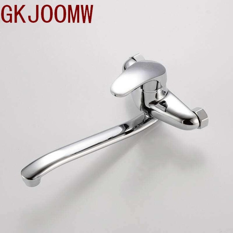 批發GKJOOMW入墻搖擺冷熱混合水龍頭 廚房墻壁橫式冷暖水龍頭