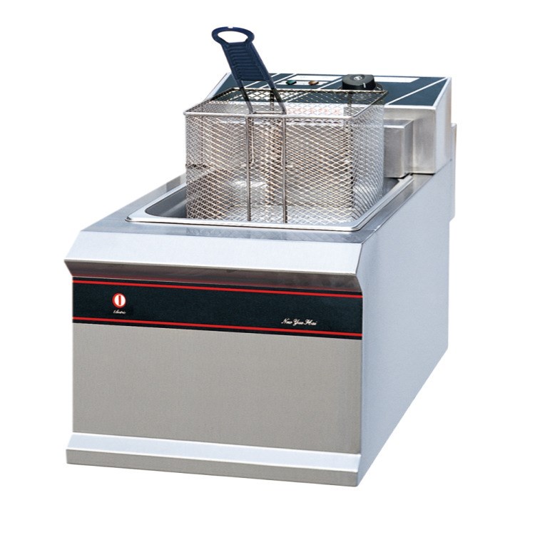 新粤海ef-903单缸单筛电炸炉 商用炸薯条油炸炉 电炸锅薯条机