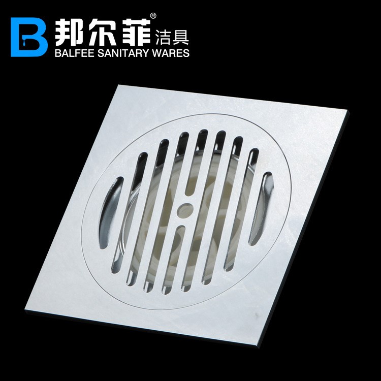 邦爾菲15X15外貿出口超大排水地漏T型側翻板地漏側排內芯地漏
