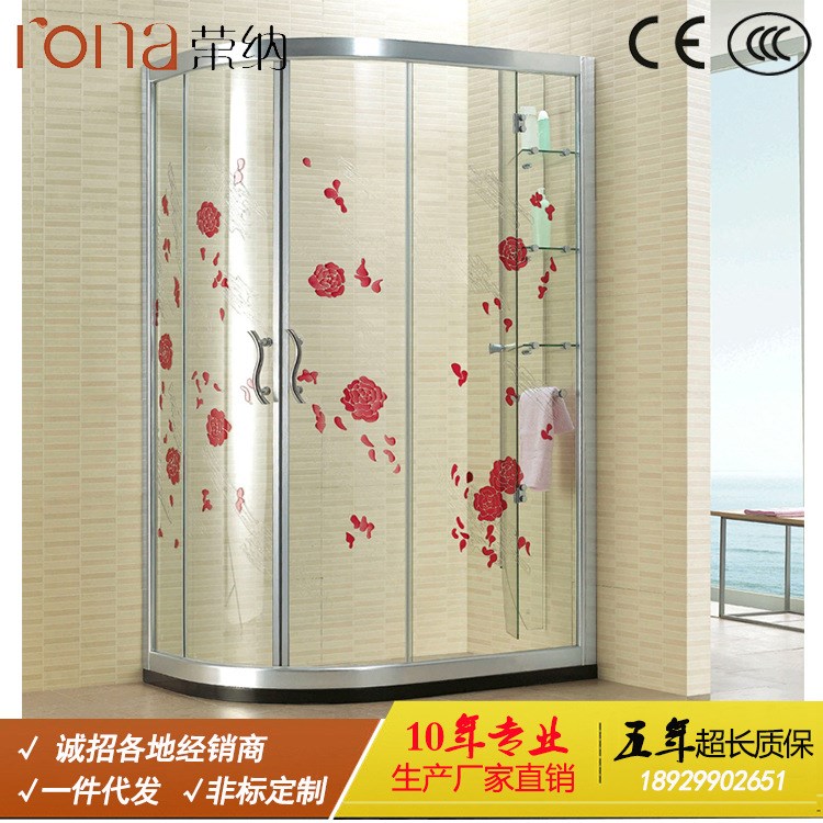 廠家直銷淋浴房 絲印圖案淋浴房 刀型淋浴房玻璃浴房尺寸定做