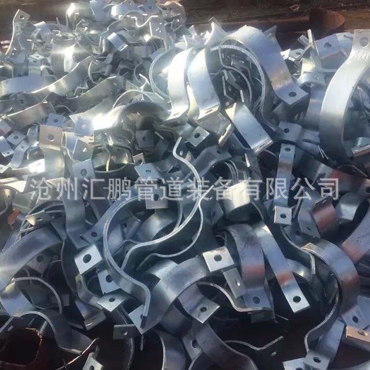 熱鍍鋅雙螺栓扁鋼管夾 廠家直銷扁鋼管夾 鍍鋅管夾廠