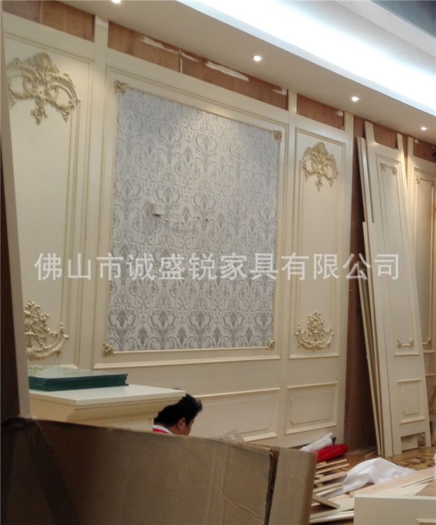 別墅豪宅實木護墻板 洋房復式裝修木飾面 裝修房烤漆護墻板定制