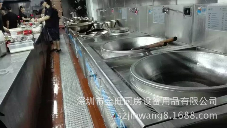 承接酒店廚房設備 工廠飯?zhí)脧N房工程安裝 中式大炒爐定做