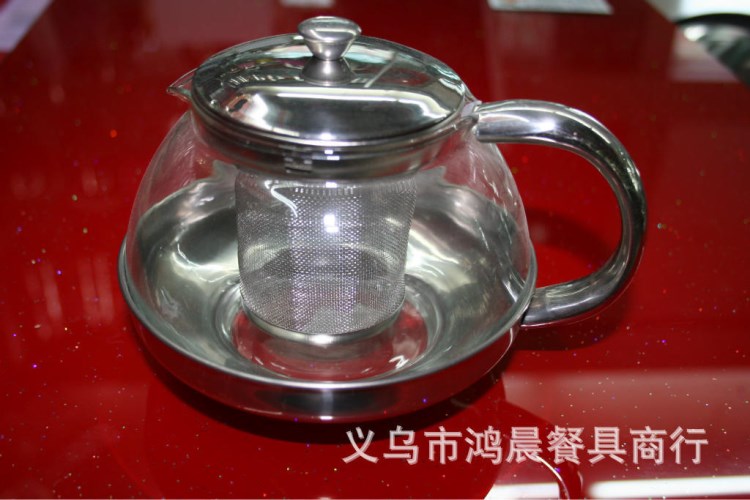 不銹鋼玻璃茶壺 太極壺 如意壺不銹鋼304防腐蝕網漏茶壺 廠家直銷