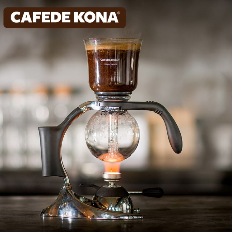 臺灣造CAFEDE KONA虹吸式咖啡壺 家用手動煮咖啡機 塞風壺禮盒裝