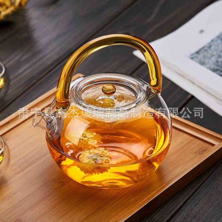 直銷耐高溫玻璃茶具 電陶爐專用蒸茶壺煮茶壺 養(yǎng)生壺可明火加熱