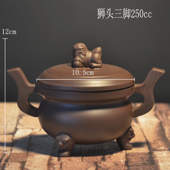 酒店紫砂餐具私房大燉盅寬口/ 燕鮑翅佛跳墻私房菜/獅頭三腳小鼎