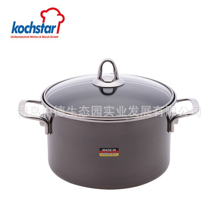 德國(guó)原裝燃?xì)怆姶艩t通用 kochstar湯鍋直徑20cm琺瑯搪瓷帶蓋