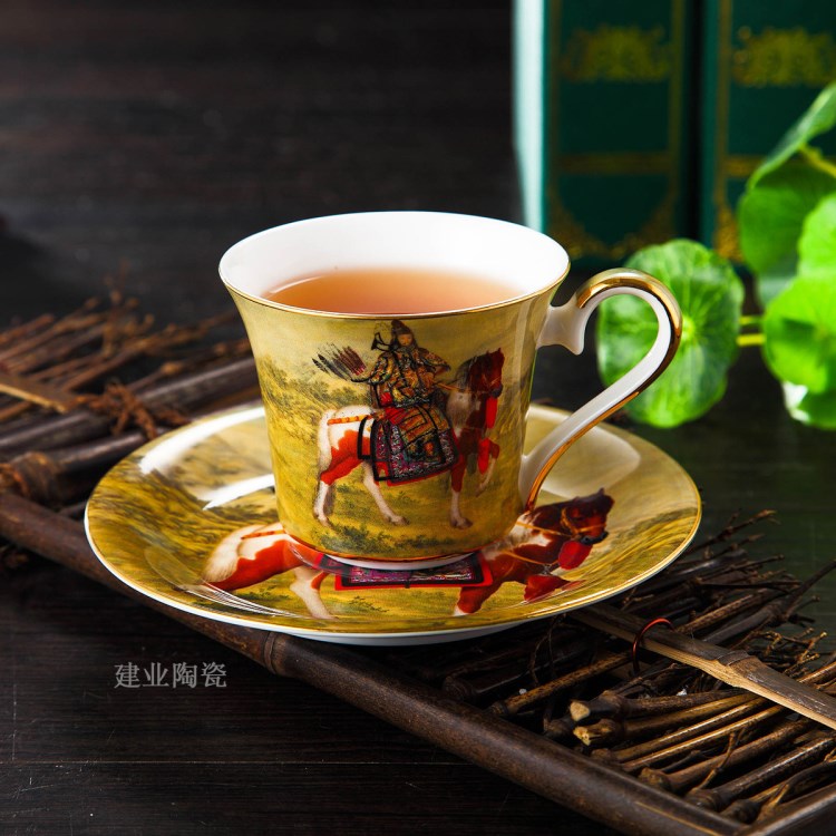 下午茶杯tes cup陶瓷咖啡杯碟套裝新中式復(fù)古水杯實(shí)用創(chuàng)意禮品