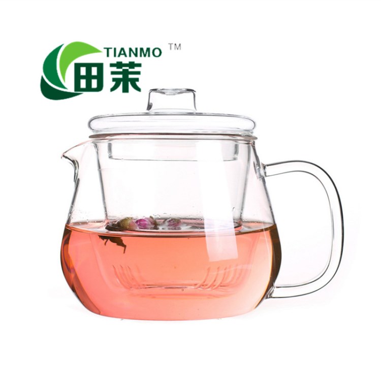 耐热玻璃茶具 小压嘴壶 日式茶壶如意壶高硼硅玻璃茶壶450ml