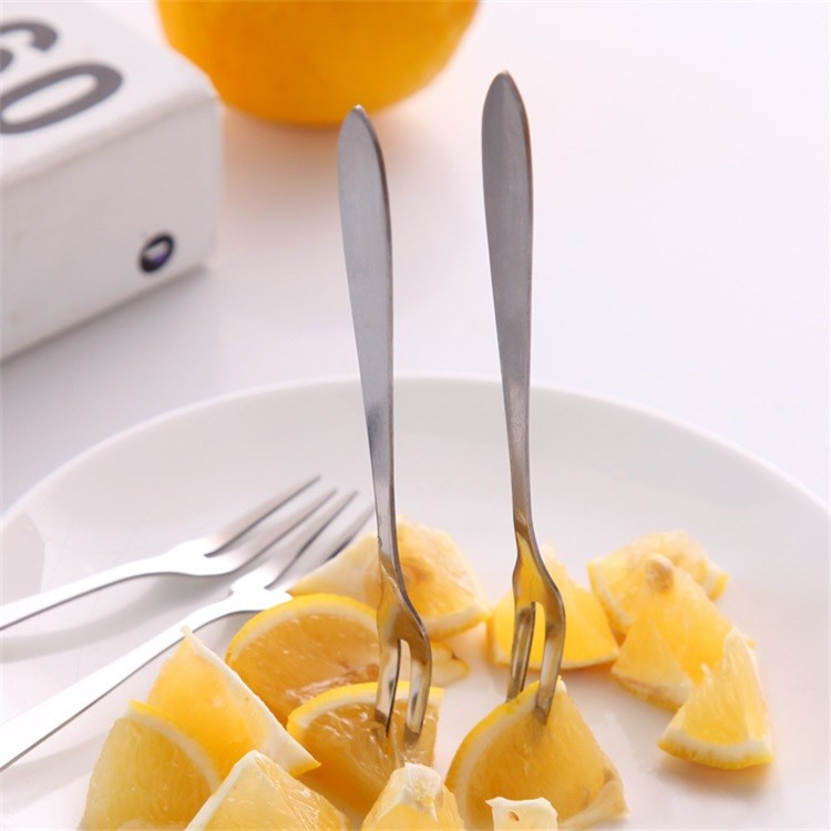不銹鋼餐具 加厚不銹鋼水果叉 甜點叉 蛋糕叉 廠家直銷