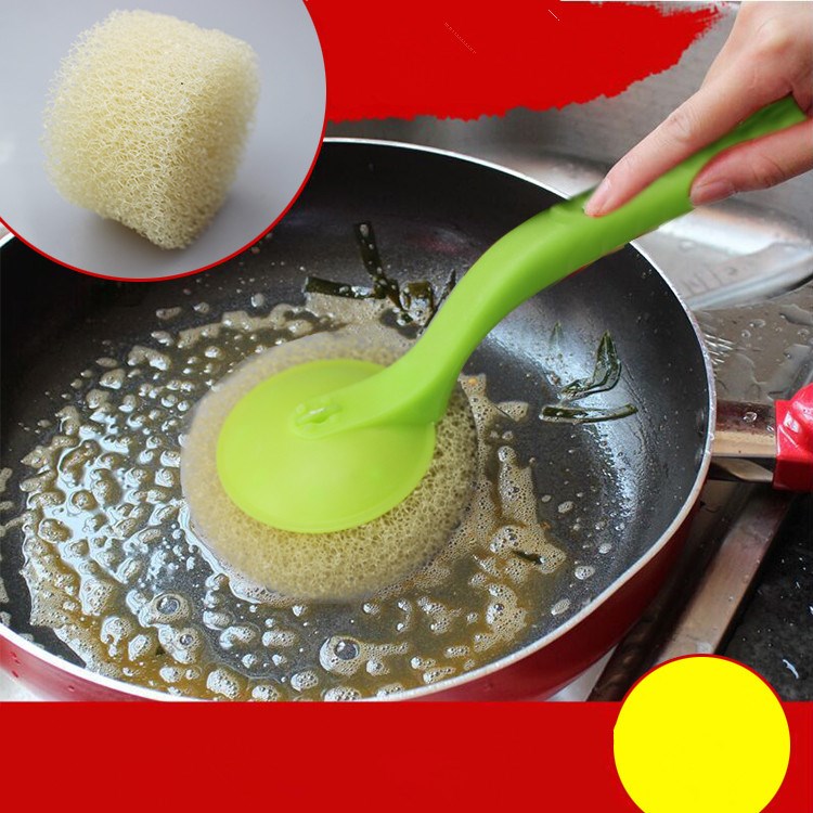 長(zhǎng)柄洗碗刷鍋神器絲瓜綿鍋刷不粘鍋清潔刷不粘油清洗刷