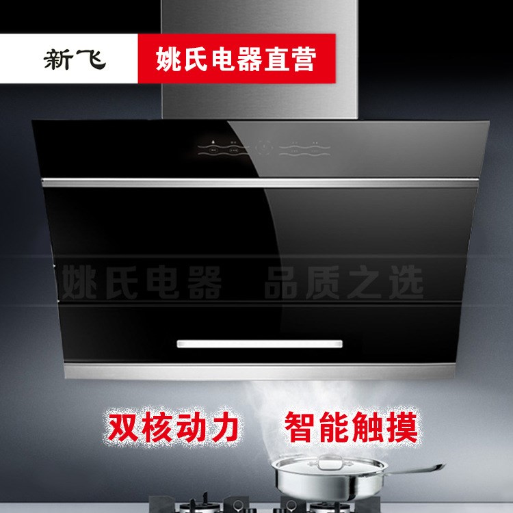 新飛抽油煙機 家用側(cè)吸式雙電機大吸力抽煙機廚房吸油煙機