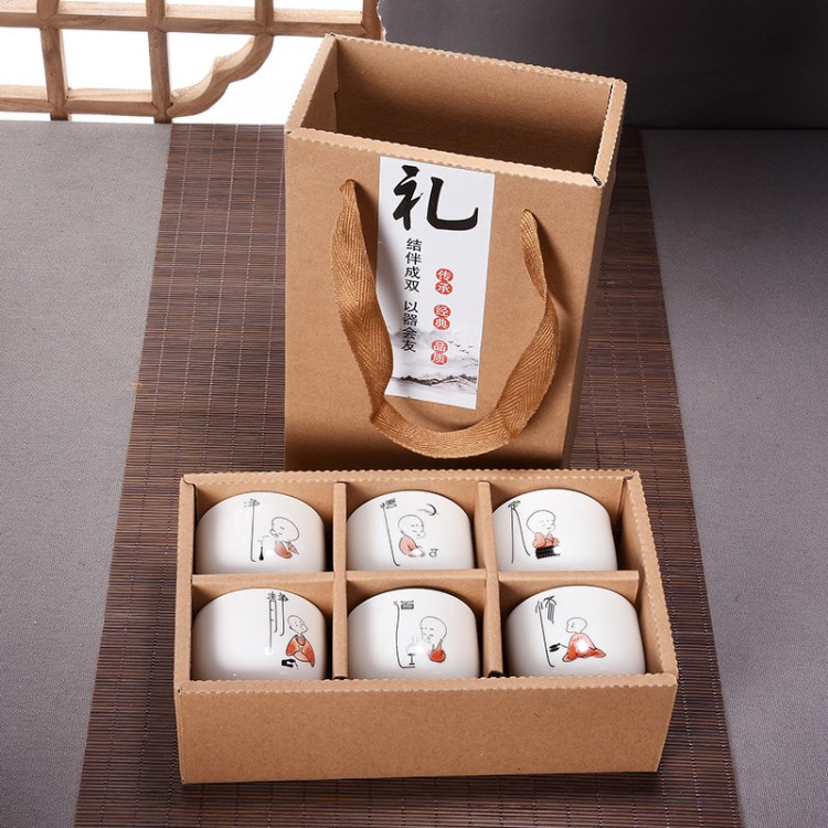 陶瓷茶杯 禪意品茗杯 個性陶瓷茶杯茶具套裝logo定制