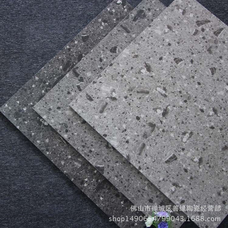 欧式水磨斑点仿古砖600x600灰色亚光餐厅办公室防滑地砖阳台瓷砖