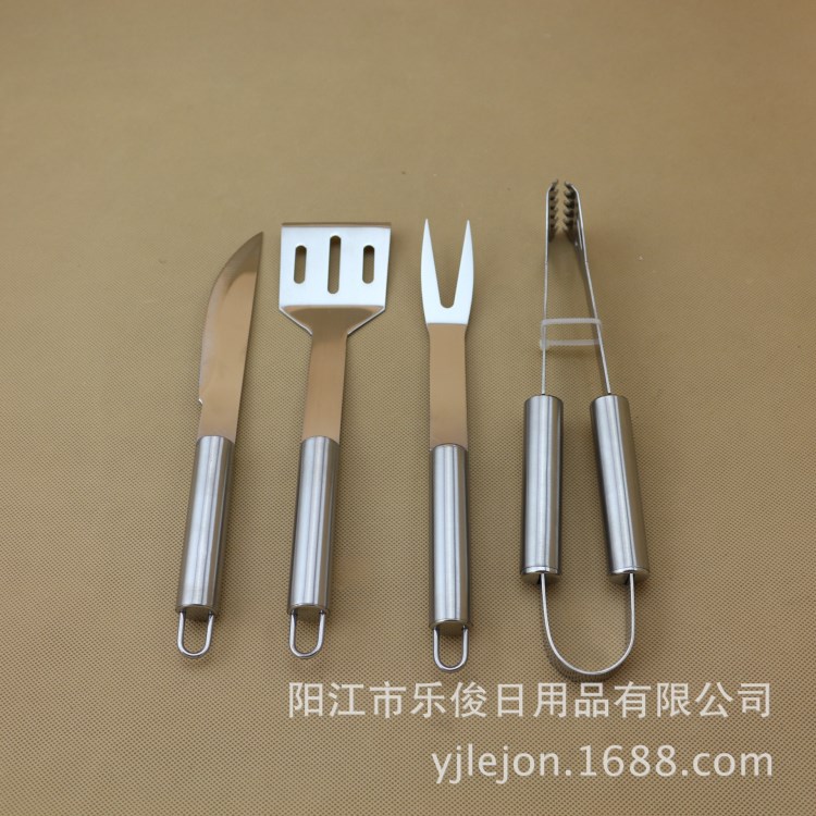 廠家供應(yīng)4件套袖珍燒烤工具小烤具 迷你烤具 可帶牛津尼龍布袋