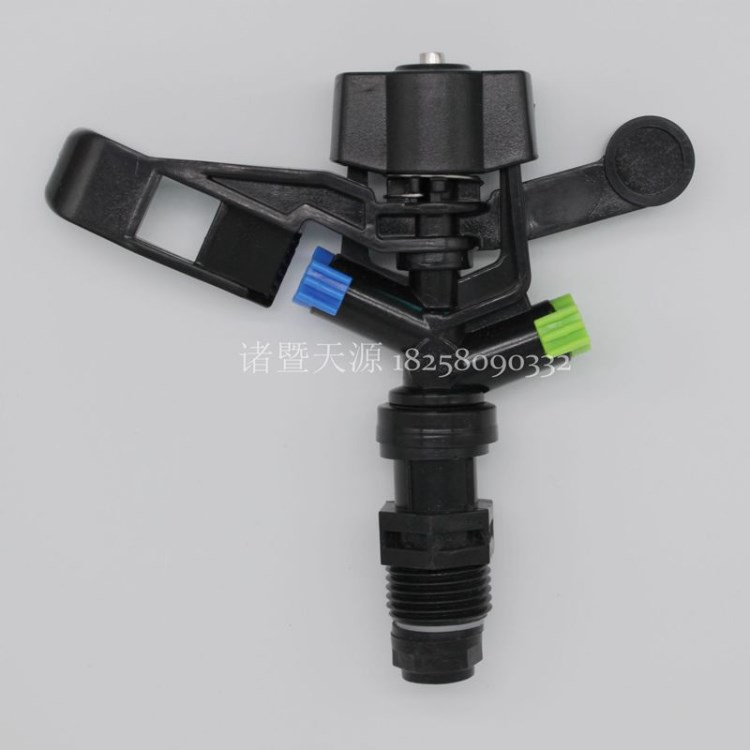 塑料4分搖臂噴頭 雙噴嘴草坪園林噴灌噴頭 不可控角草坪噴頭