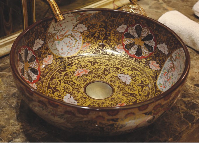 廠家直銷 藝術陶瓷洗手盆 景德鎮出品 新款波西米亞風格陶瓷盆