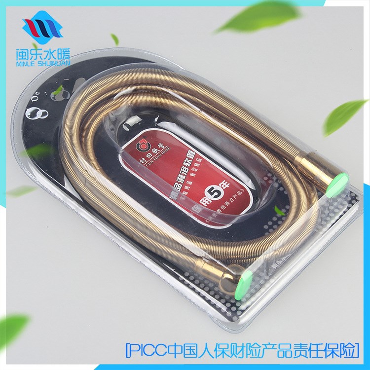 余姚水暖廠家供應新款金色不銹鋼彈簧軟管