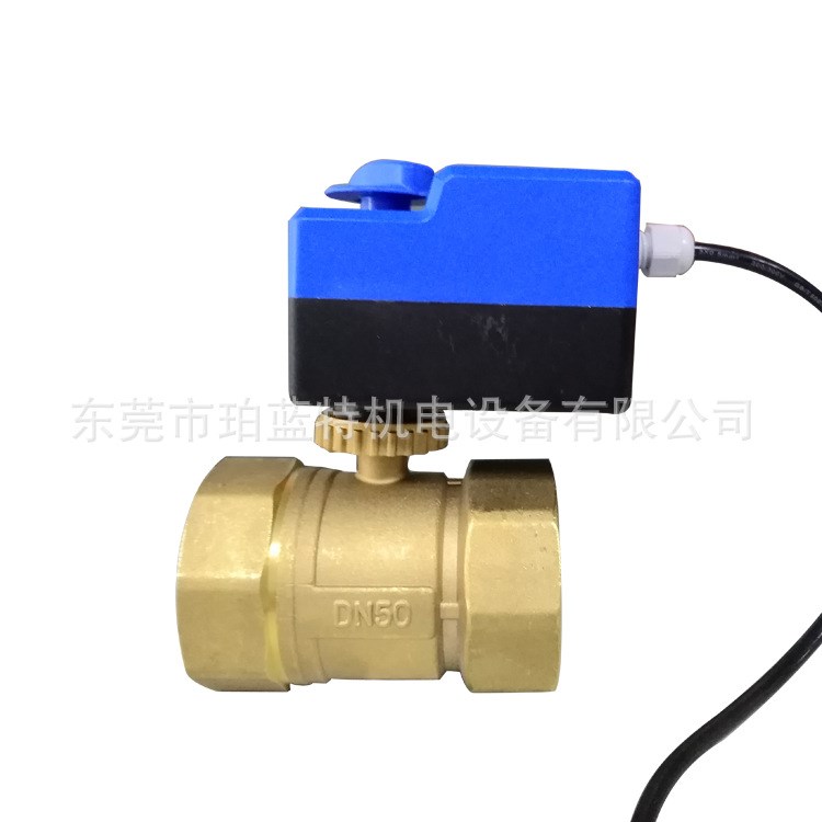 AC220V/AC24V電動(dòng)球閥 水暖專用電動(dòng)二通球閥 帶手動(dòng)開關(guān)規(guī)格