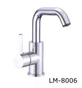 廠家直供 LM-8006 銅水龍頭  ABS塑料冷熱水單把單孔面盆水龍頭