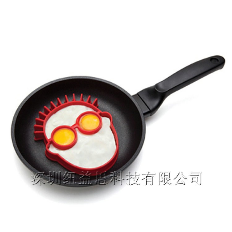 硅膠人臉形雞蛋模煎蛋器 硅膠創(chuàng)意廚具 小丑人頭形煎蛋圈模具